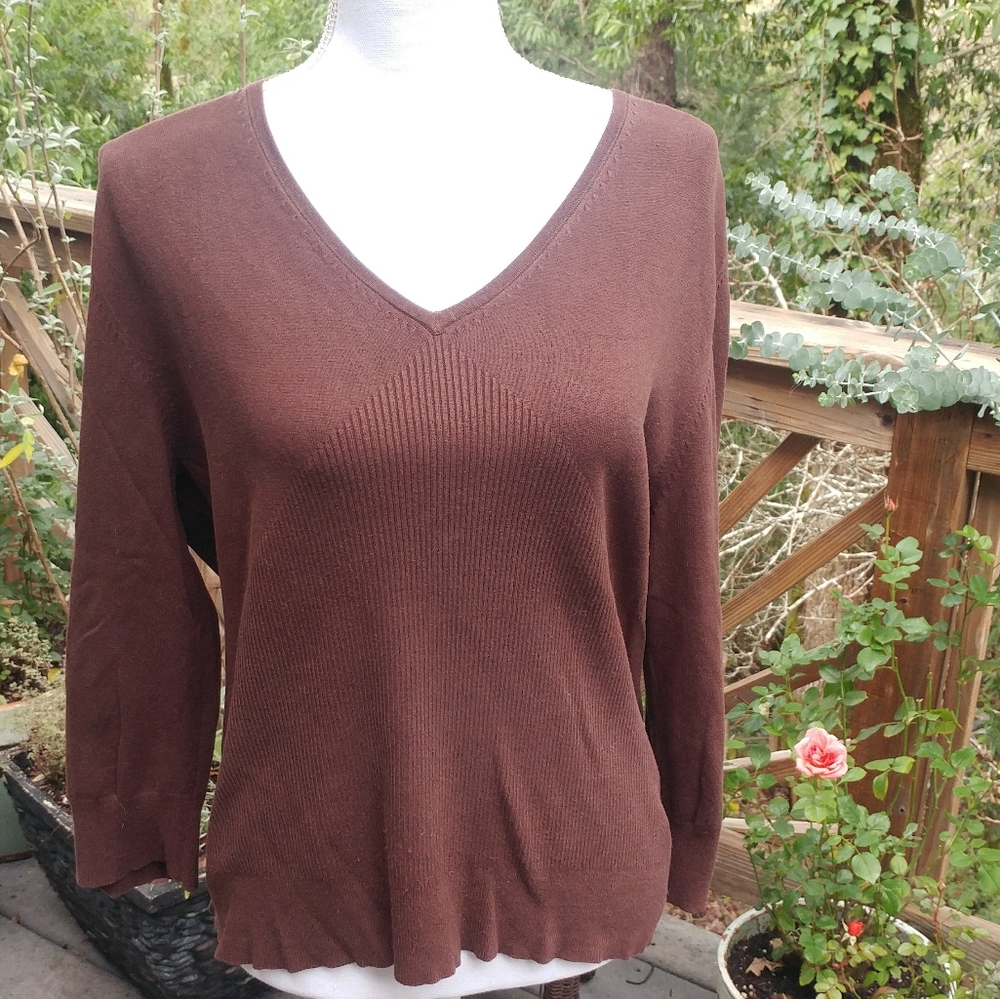 💕Spenser Jeremy brown silk sweater